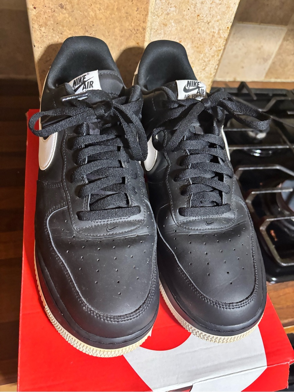 Nike Air Force 1 Low Black with White Swoosh
